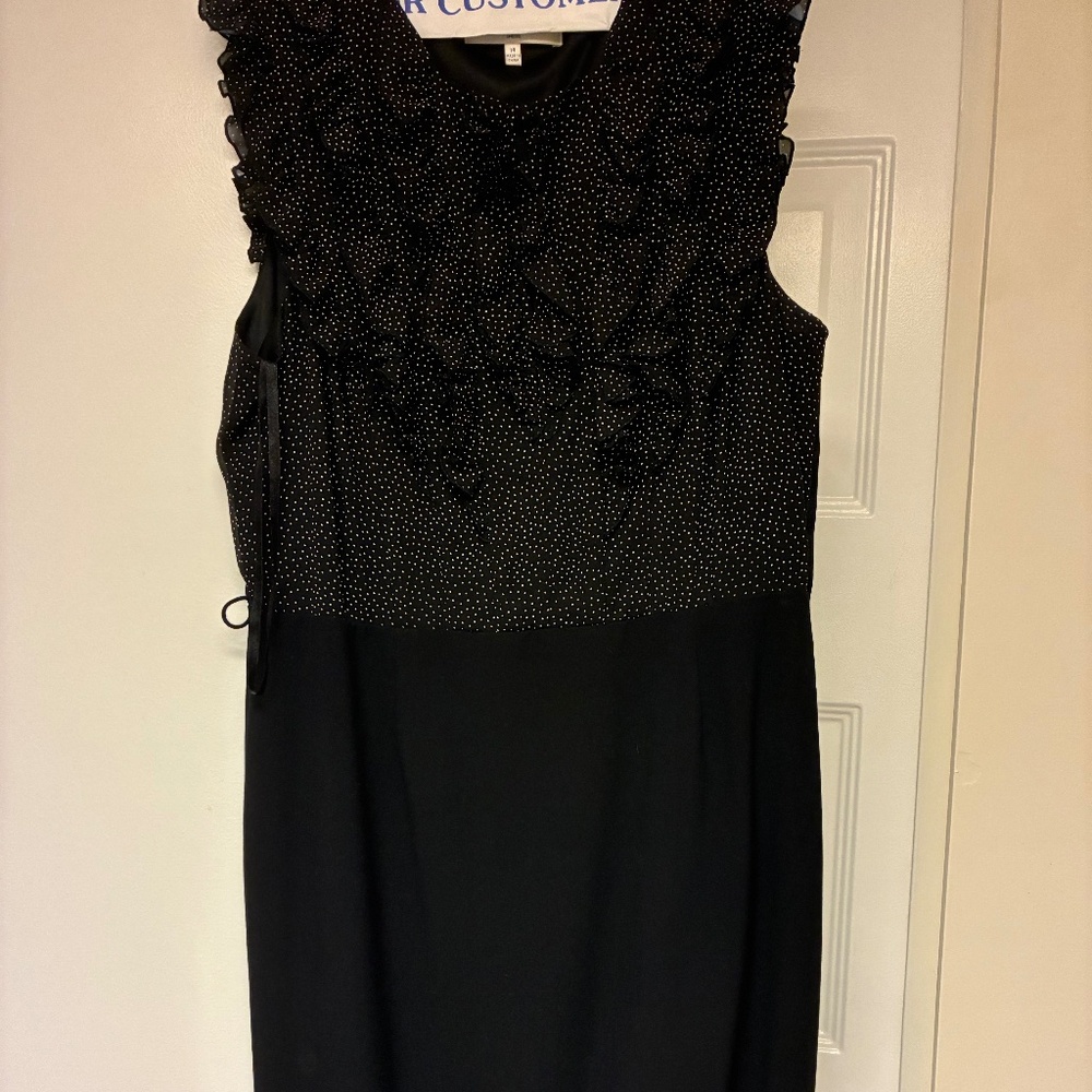 Black and white polkadot dress